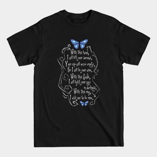 Discover " With This Hand . . . " [ White Lettering ] - Corpse Bride - T-Shirt