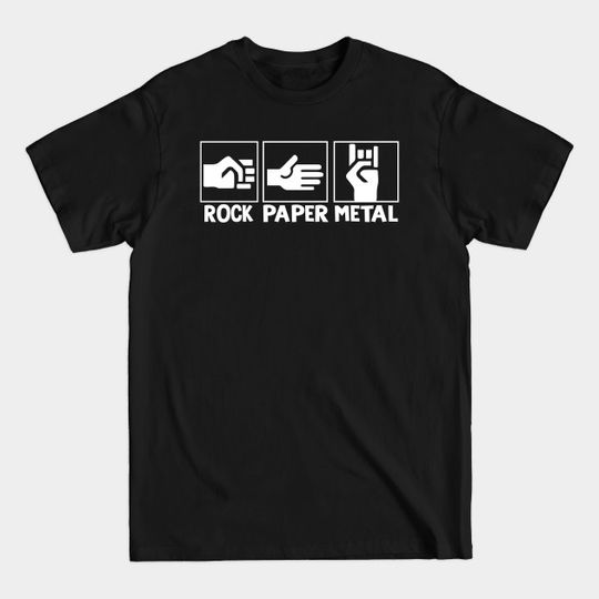 Discover Rock Paper Metal - Heavy Metal - T-Shirt
