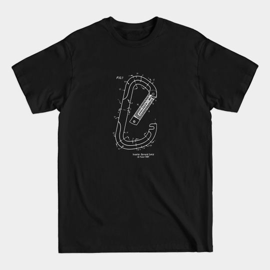Discover Rock Climbing Mountaineering Gift Patent Print - Rock Climbing - T-Shirt