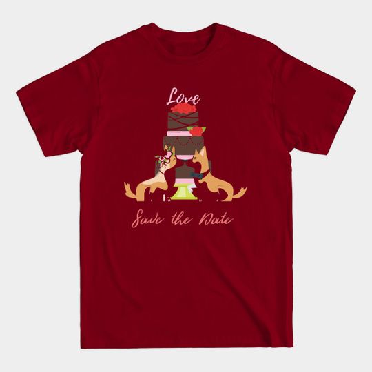 Discover Cartoon Style Couple Corgi - Corgi - T-Shirt