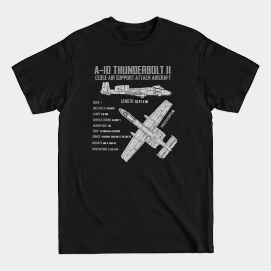 Discover A-10 Thunderbolt - A 10 Warthog - T-Shirt
