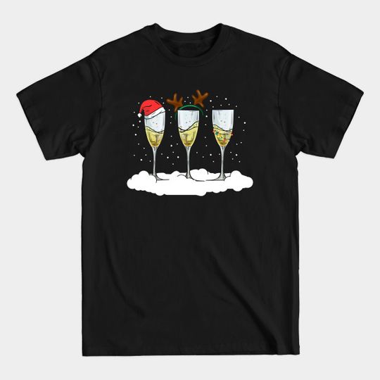 Discover Cute Christmas Sweater. Champagne Glasses. - Christmas Sweater - T-Shirt