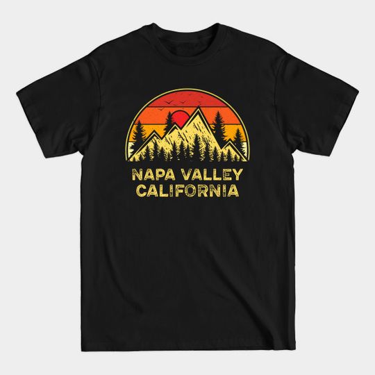 Discover Vintage Napa Valley California CA Mountains Hiking Souvenir - Napa Valley - T-Shirt