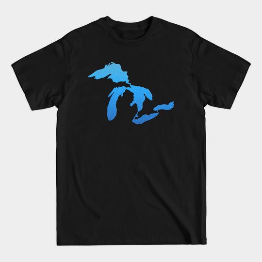 Discover Outline of the Great Lakes - Great Lakes - T-Shirt