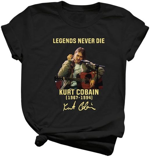 Discover Legends Never Die Kurt #Cobain 1967-1994 Signature T Shirt
