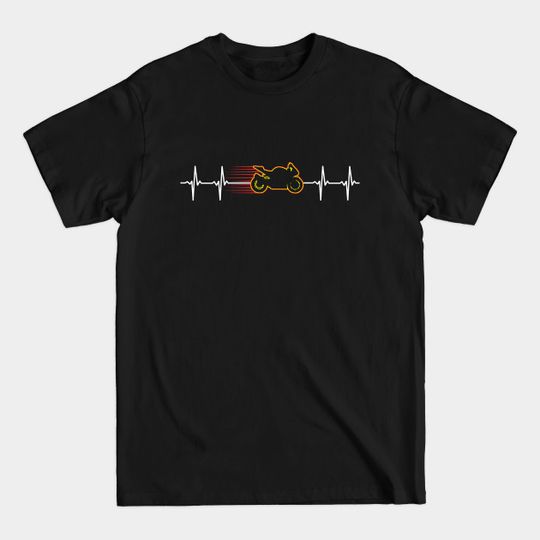 Discover Motorcycle Sport Bike t shirt gixxer heartbeat - Sport Bike Gixxer - T-Shirt