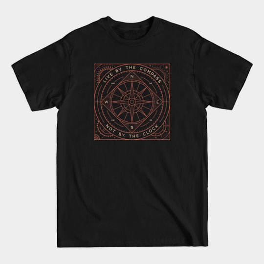 Discover Live By The Compass - Travel - T-Shirt