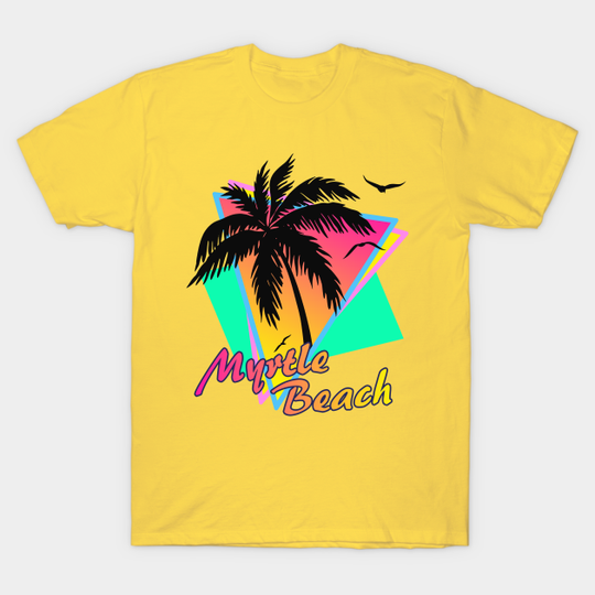 Discover Myrtle Beach Cool 80s Sunset - Myrtle Beach - T-Shirt