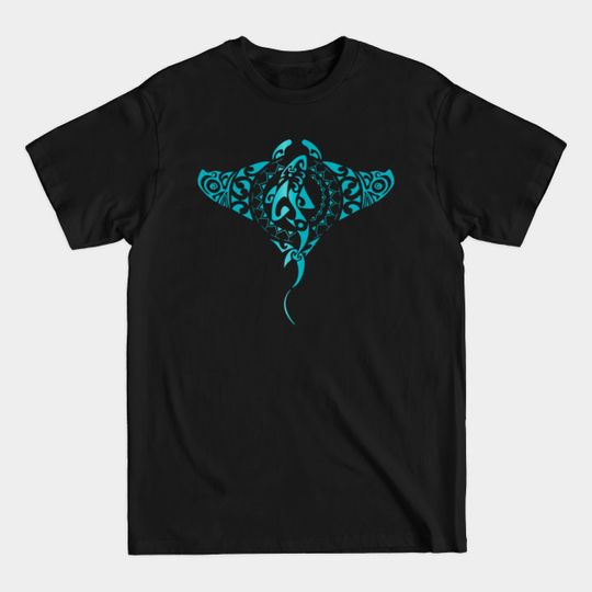 Discover Manta Ray Tribal Shark Polynesian Tattoo - Manta Ray - T-Shirt