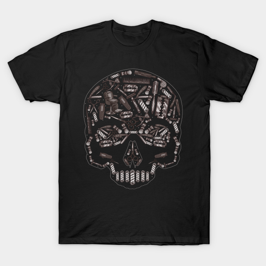 Discover Funny Skull Barber Shop Tools Hair Tool Hairdresser Shirts For Women Men - Funny Christmas Gift For Family - T-Shirt