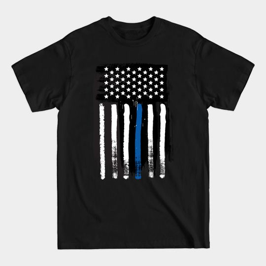 Discover Thin Blue Line - Flag - Thin Blue Line - T-Shirt