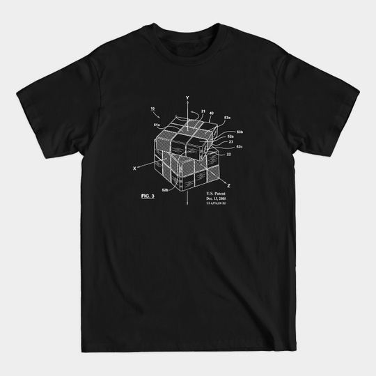 Discover Rubiks Cube Puzzle Game Patent Print - Rubiks Cube - T-Shirt