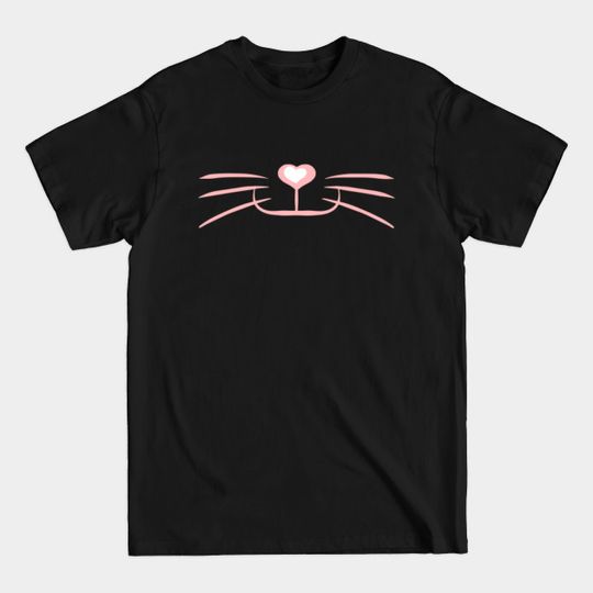 Discover pink cute cat smile face - Face - T-Shirt