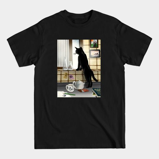 Discover Out of the window - Cat - T-Shirt