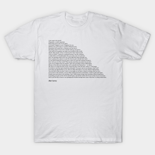 Discover Jim Carrey Quotes - Jim Carrey - T-Shirt