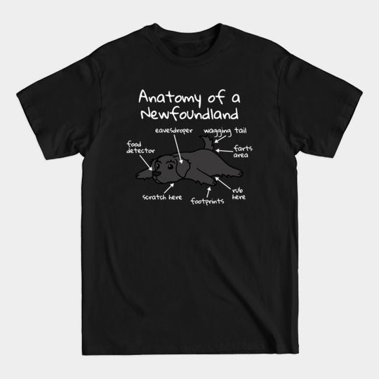 Discover Anatomy Of A Newfoundland Dog - Newfoundland Dog - T-Shirt