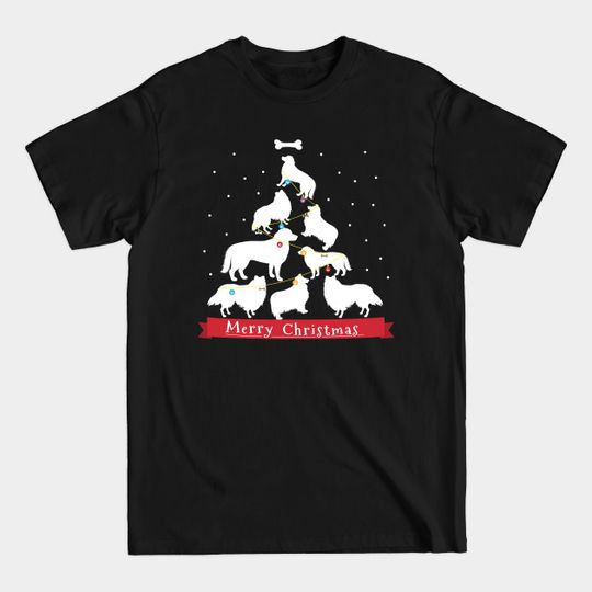 Discover Border Collie Christmas Tree - Holiday Gift T-Shirt