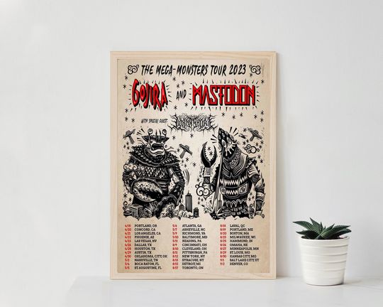Discover Gojira, Mastodon, Lorna Shore 2023 North American Tour Poster
