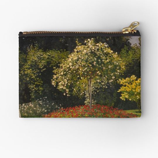Discover Lady in white in the garden Claude Monet Makeup Bag