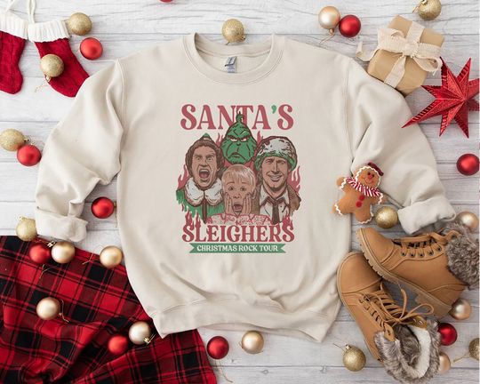 Discover Vintage Santa Sleighers Christmas, Home Alone, Santa Sleighers Shirt, Kevin Mccallister Sweatshirt