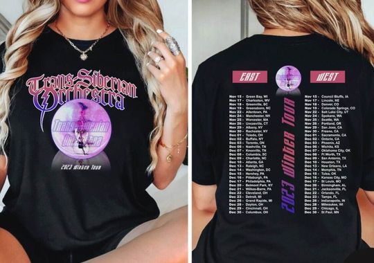 Discover Trans-Siberian Orchestra Christmas 2023 Winter Tour T-shirt Double Sides