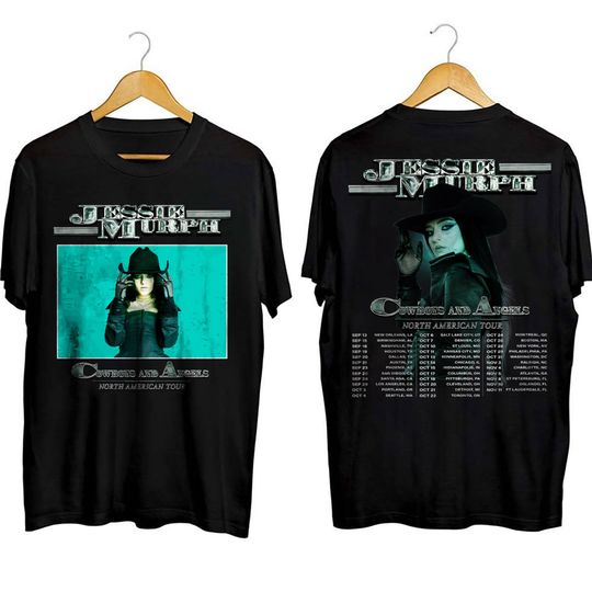 Discover Jessie Murph Cowboys And Angels Tour 2023 Shirt, Gift For Fans Tee, World Music Tour 2023 Shirt
