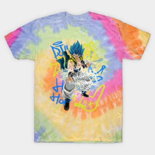 Discover Gogeta Blue Dragon Ball Tie Dye T-Shirt
