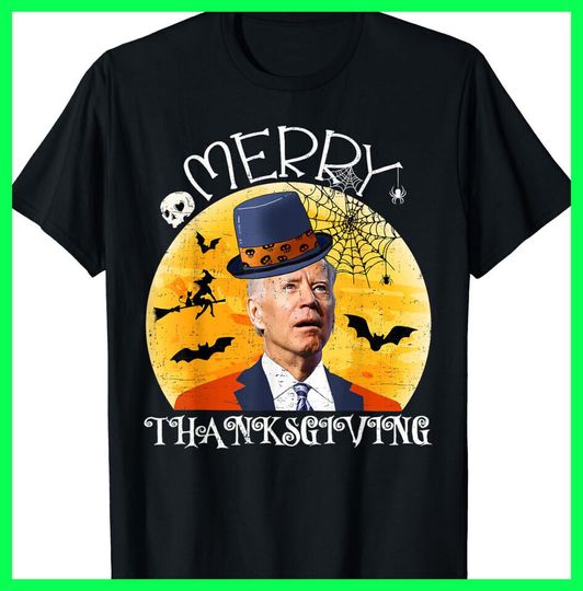 Discover Joe Biden Confused Merry Thanksgiving Funny Halloween 2023 T-Shirt S-5XL