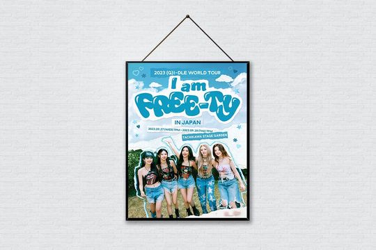 Discover Poster 2023 GI- Dle World Tour- Iam Freety In Japan Poster
