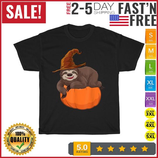 Discover Sloth With Pumpkin Thanksgiving Day Vintage T Shirt Men Women Fashion NEW 2023