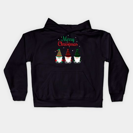Discover Merry Christmas Gnomes Color - Christmas Gnomes - Kids Hoodie