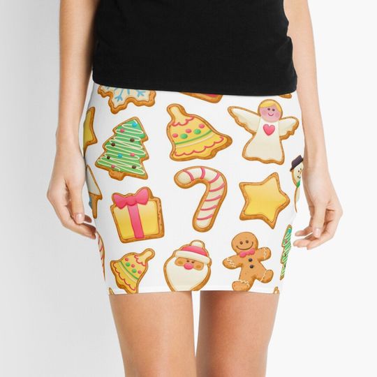 Discover Gingerbread Cookies Christmas Mini Skirt
