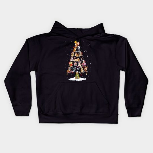 Discover Cat Christmas Tree - Cat Christmas Tree - Kids Hoodie