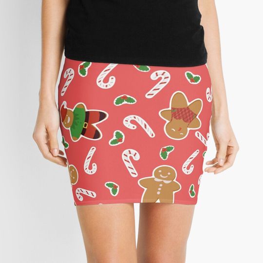 Discover Gingerbread Cookies Christmas Mini Skirt