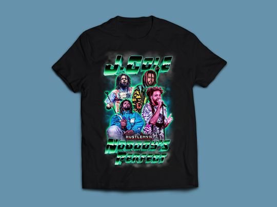 Discover J. Cole - Black Tee  | Rare Tour Dreamville Jermaine