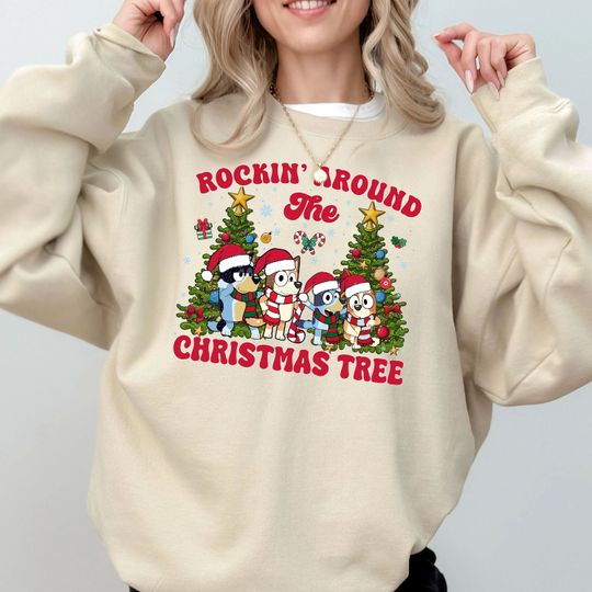 Discover BlueyDad Rockin Around The Christmas Tree Shirt