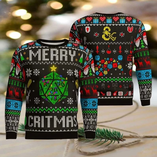 Discover DnD Dungeons and Dragons Christmas Ugly Sweater