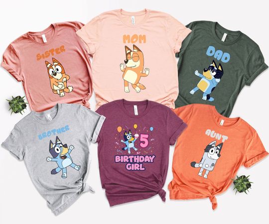 Discover Personalized BlueyDad Family T-shirt