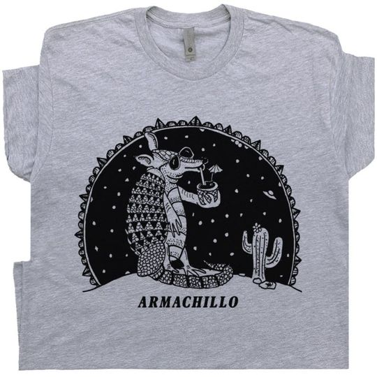 Discover Armadillo T Shirt Armachillo Shirt Weird Cool UFO Tee Santa Fe Roswell Funny Vintage