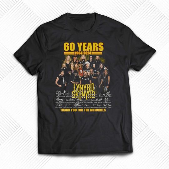 Discover 60 Years 1964 ? 2024 Lynrd Skynyrd Thank You T-Shirt