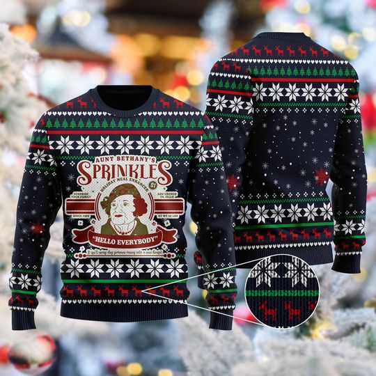 Discover Hello Everybody Holiday Meal Enhancer 3D T-shirt, Comedy Movie Ugly Christmas Sweater