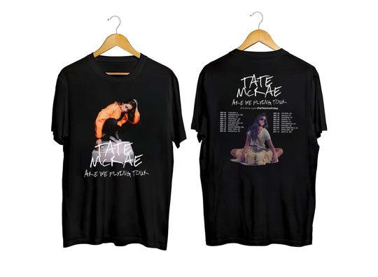 Discover Tate McRae Are We Flying Tour 2023 Double Sided T-shirt