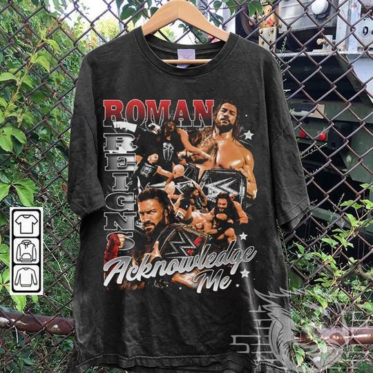 Discover Vintage Bootleg Style Roman Reigns Shirt, Roman Reigns Wrestling T-Shirt
