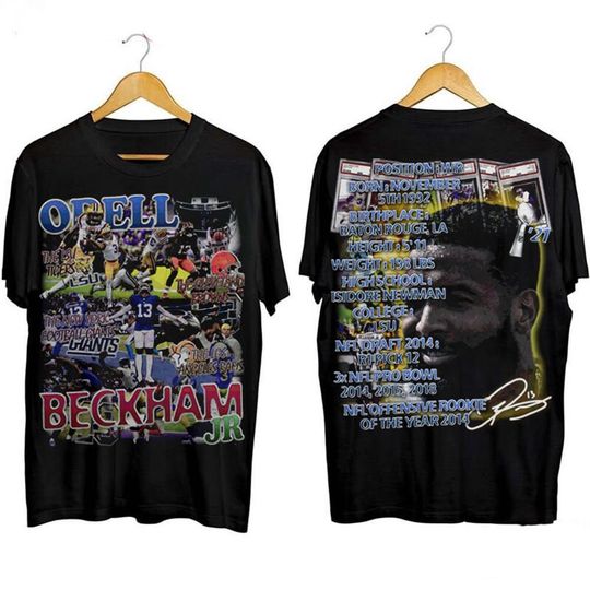 Discover Odell Beckham Vintage 90s Graphic Style T-Shirt, Vintage Sport Tee