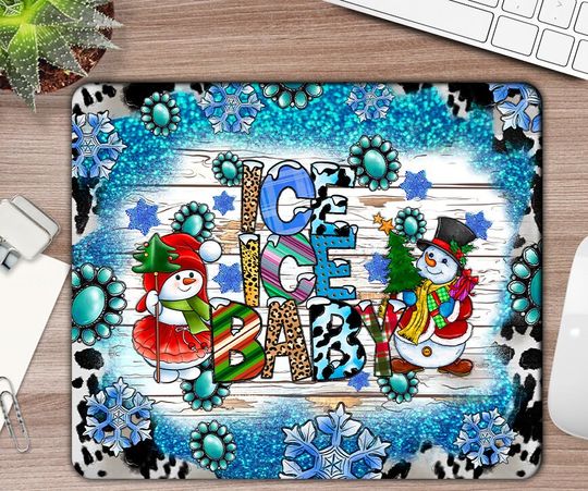 Discover Ice Ice Baby Mouse Pad, Christmas Mouse Pad