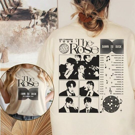 Discover The Rose 2023 Dawn To Dusk US and Canada Tour Shirt, The Rose Kpop Shirt