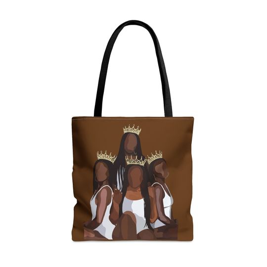 Discover Tote Bag (AOP) for Black Woman, Black Girl Tote Bag