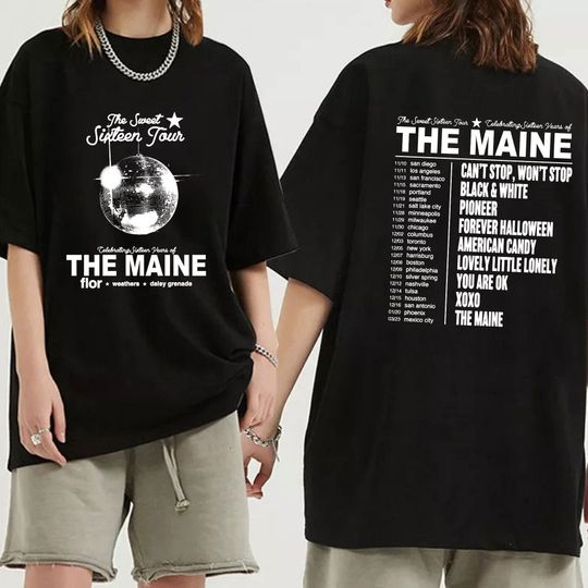 Discover The Maine Tour Shirt, The Sweet 16 Tour 2023 Shirt