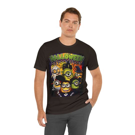 Discover Unisex Halloween Minions Jersey Short Sleeve Tee