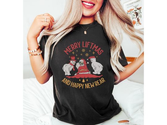 Discover Merry Liftmas and Happy New Rear, Christmas Workout Shirt
